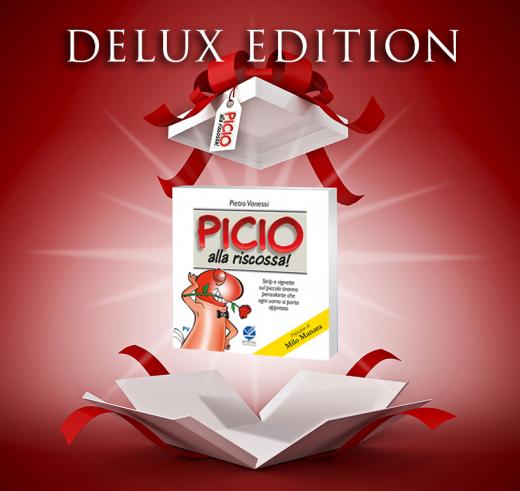 pacco regalo aperto con sfondo rosso